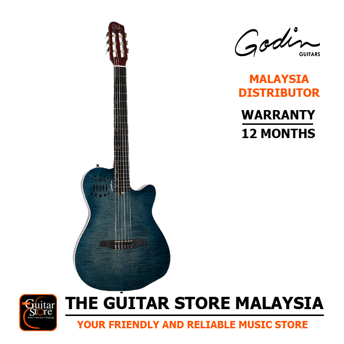 Godin Multiac ACS Denim Blue Flame LTD Acoustic-Electric Guitar