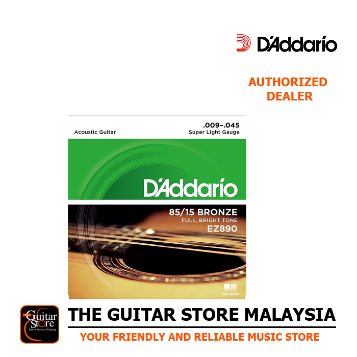 D'addario EZ890 85/15 Bronze Super Light Acoustic Guitar Strings (Daddario)