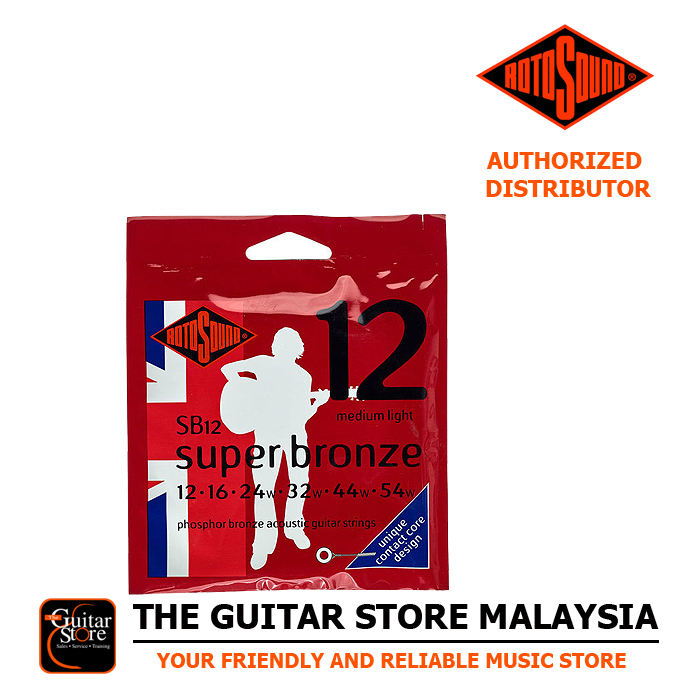 Bulk Fahrenheit Feje Rotosound SB12 Super Bronze Phosphor Bronze Acoustic Guitar Strings 12-54  (SB-12) - The Guitar Store