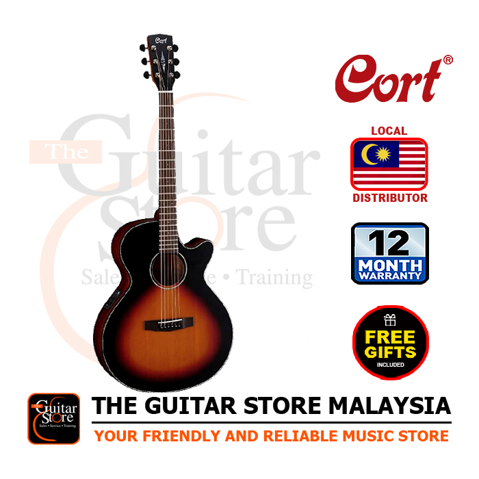 Cort SFX-E 3TSS Acoustic Electric Guitar With Gigbag - 3 Tone Sunburst -  The Guitar Store