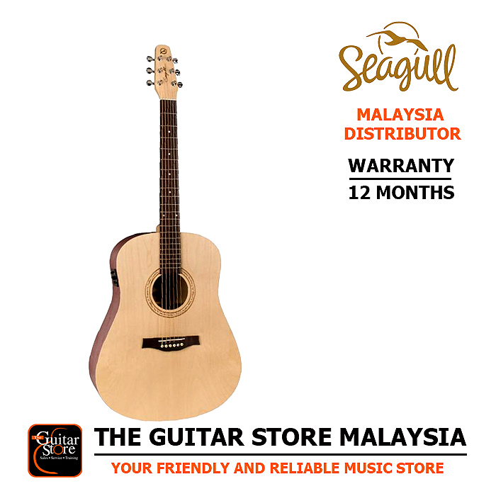 Seagull Walnut Excursion ISYS-T Solid Top Acoustic-Electric Guitar – Natural Satin (Made In Canada)