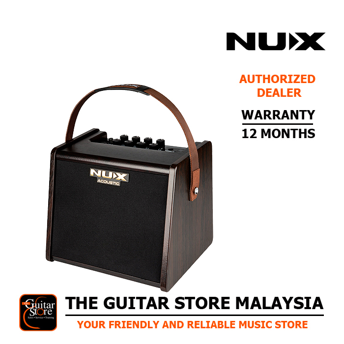 NUX AC-25 Stageman 25-Watt Rechargeable Battery Powered Acoustic Guitar  Amplifier