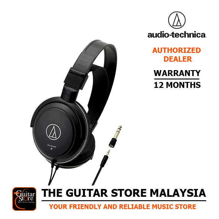 Audio Technica ATH-AVC200 Dynamic SonicPro Over-Ear Headphone The Guitar  Store