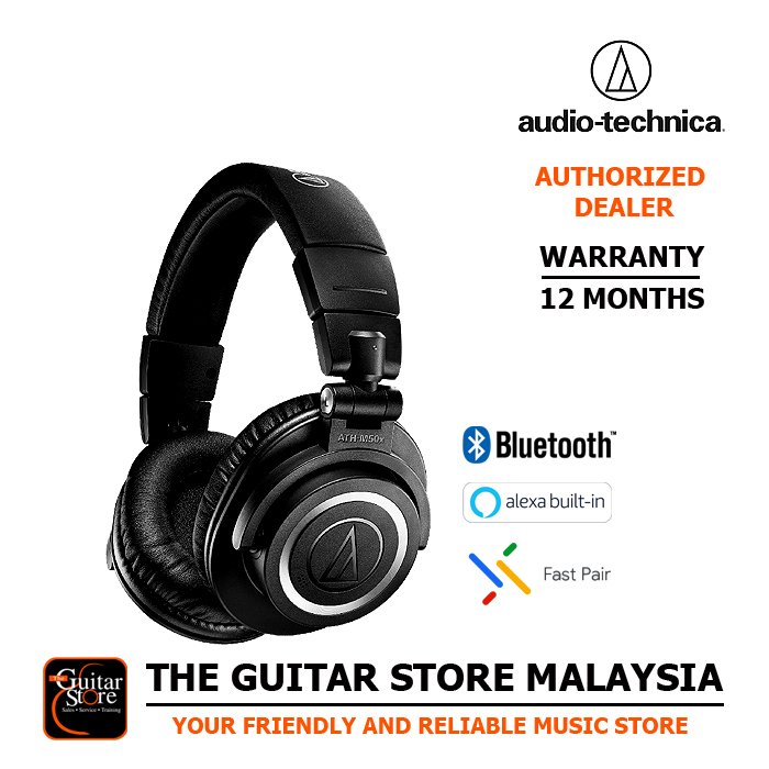 Audio-Technica ATH-M50xBT2 Professional Studio Monitor Headphones with  Bluetooth - Black