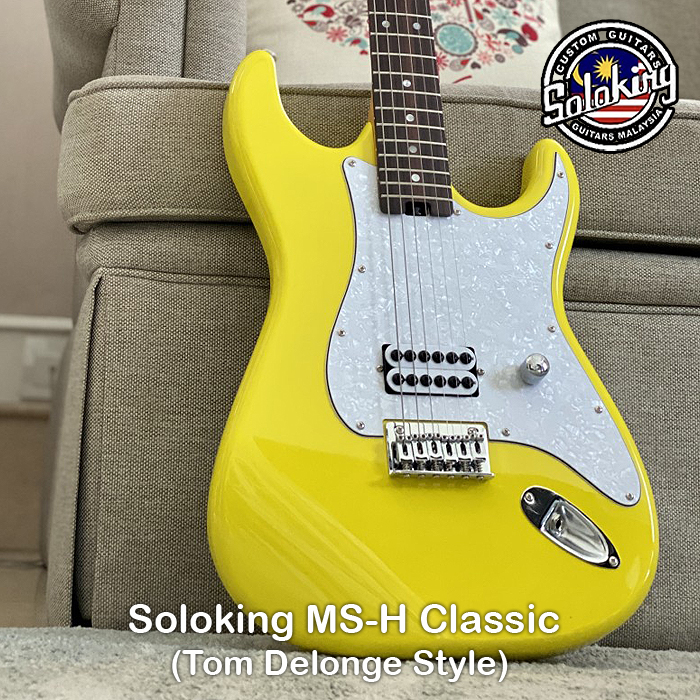 Soloking MS-H Classic Tom Delonge Tribute Electric Guitar – Graffiti Yellow