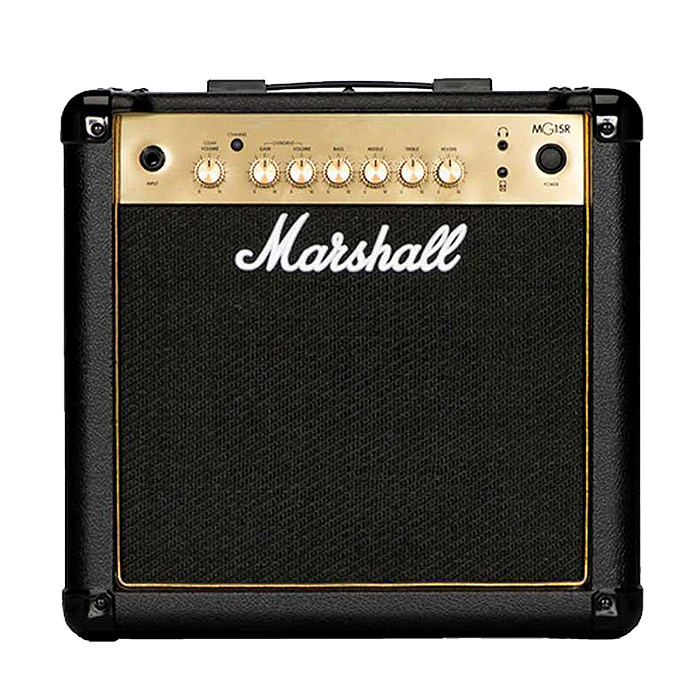 Marshall MG15GR 15-Watt Guitar Combo Amplifier - Clean & Overdrive Channels, Spring Reverb, Headphone Out