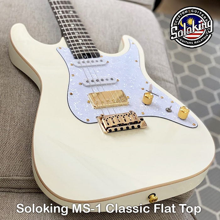 Soloking MS-1 Classic Flat Top in Vintage White