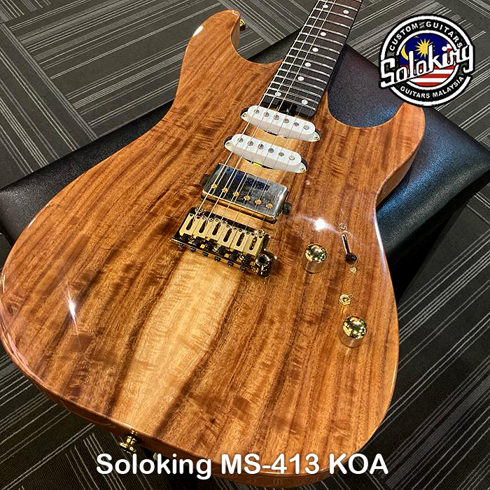 Soloking MS-413 (Limited Edition) Modern Electric Guitar – Natural Koa Gloss