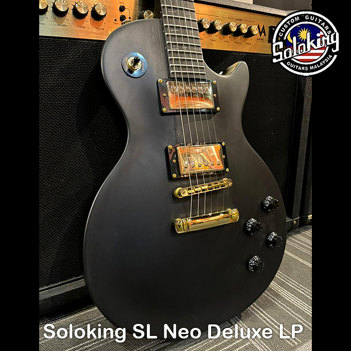 Soloking SL Neo Deluxe LP Electric Guitar – Satin Matte Black