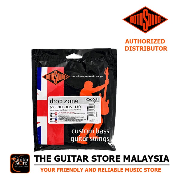 Rotosound RS66LH Drop Zone Long-Scale 4 Bass Strings (65-130) - The ...