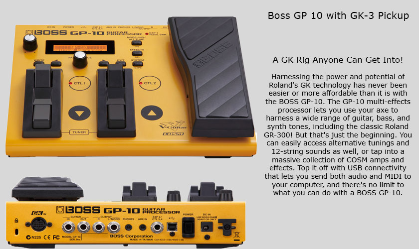 Boss GP 10 with GK-3 Pickup - The Guitar Store